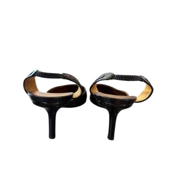 Vintage Salvatore Ferragamo Armavir Slingback Heels W/Stud Detail Pointed Toe - Picture 4 of 4